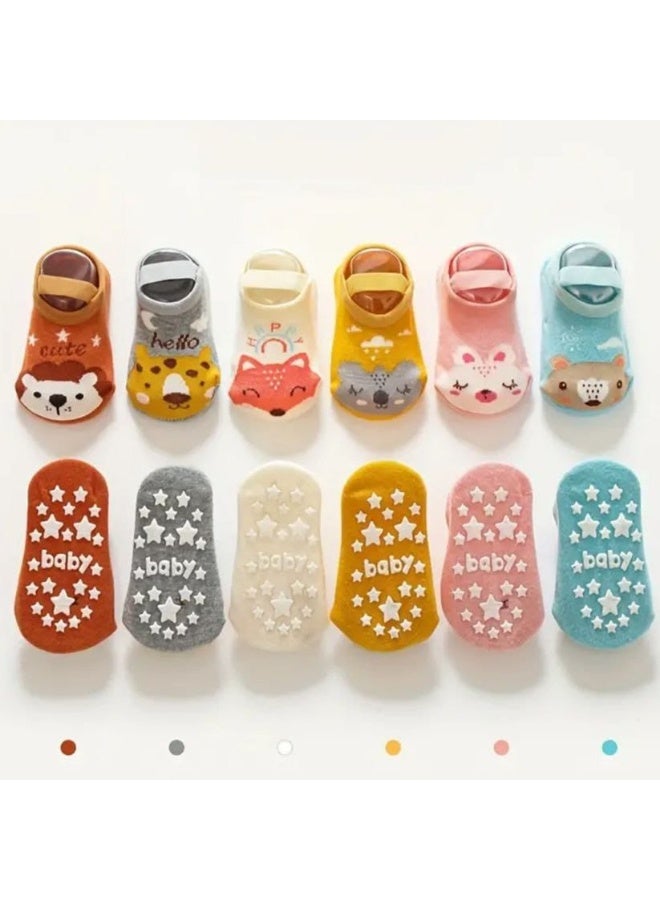 Genaric شراب أطفال من القطن مانعة للانزلاق مع رسومات كرتونية للأولاد والبنات،small  3-36 شهر، موديل 373 - Image 2